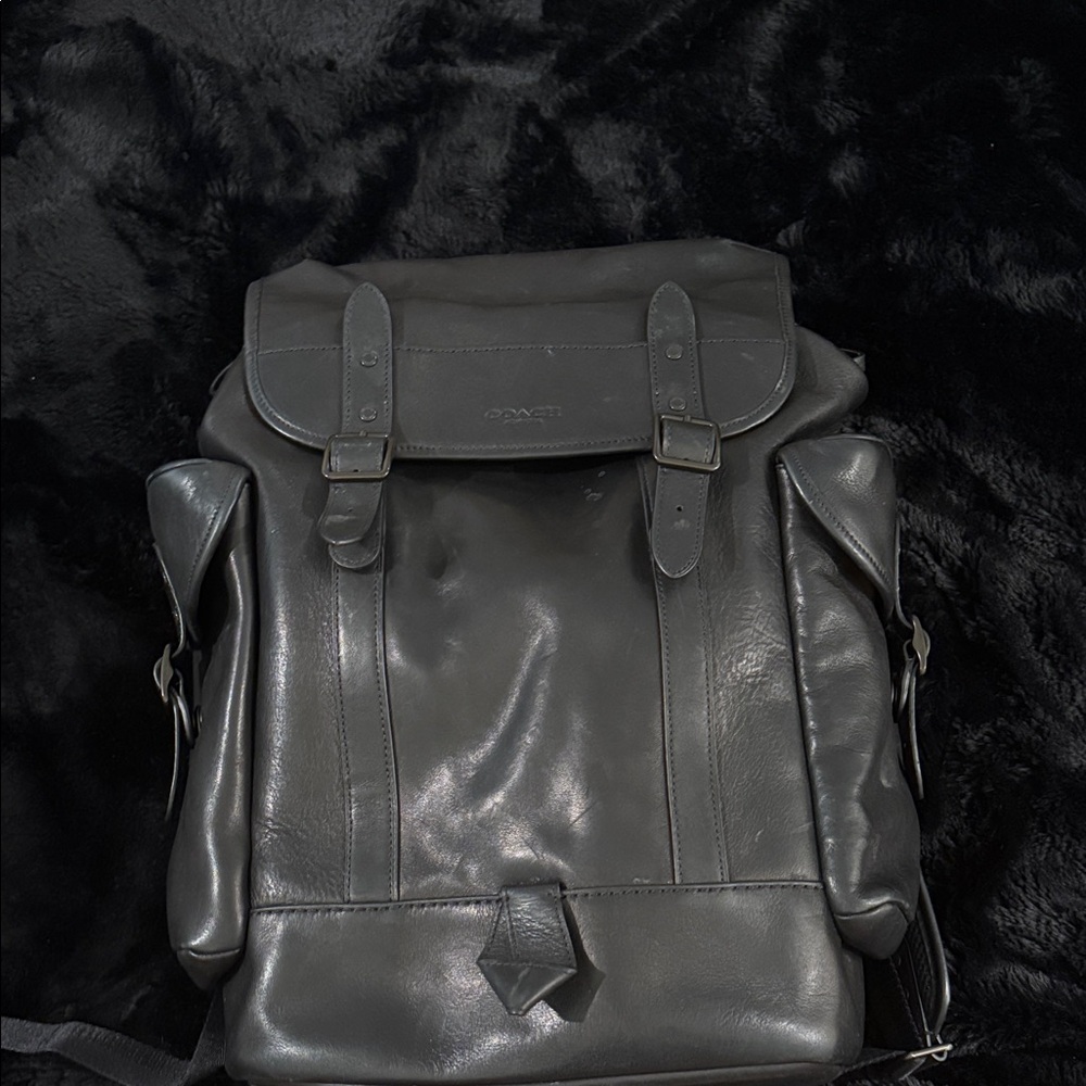 Coach black backpack